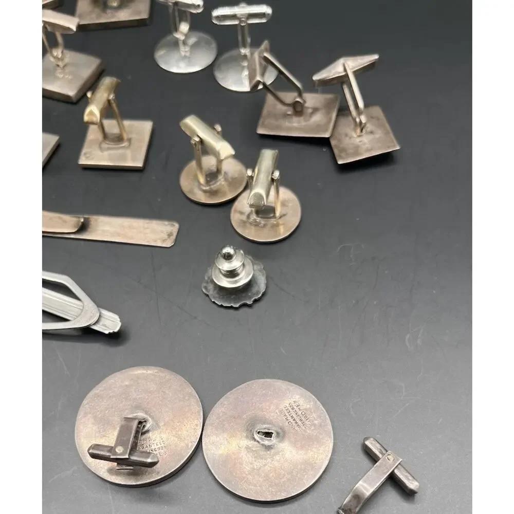 Sterling Silver Cufflinks Lot Vintage Taxco Siam Other Single Craft Scrap AS IS